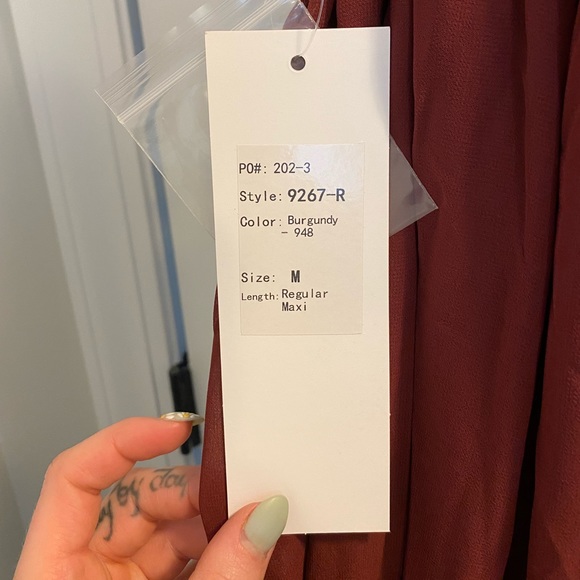 Revelry Hannah Chiffon Faux Wrap Bridesmaid Dress - Picture 5 of 7